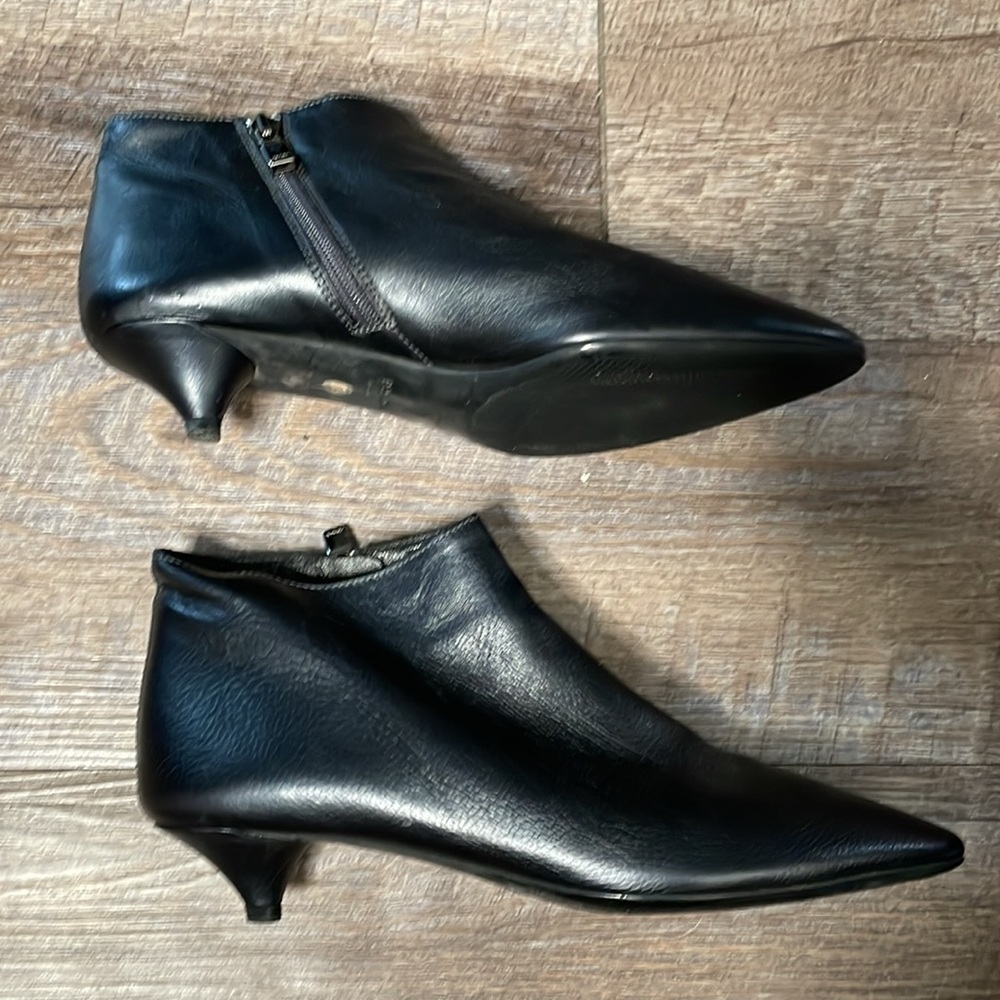 Vintage Prada leather ankle kitten heel booties boots - Picture 5 of 12